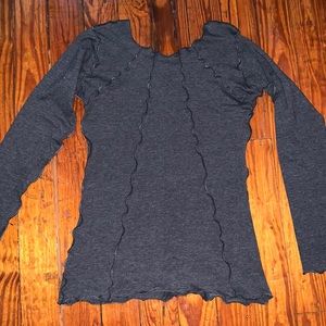 Gray long sleeve top